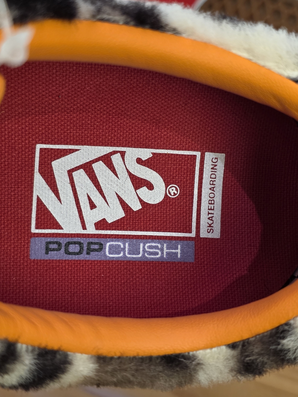 Supreme Vans Skate Old Skool Leopard Orange Mens 13 Womens 14.5 New With Box - Picture 10 of 11